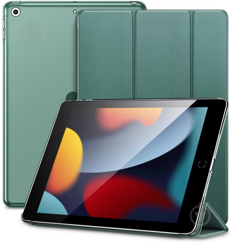 Чохол ESR Yippee Trifold Smart Case IPad 9/8/7 10.2" 2021 / 2020 / 2019 (10153-3) Dark Green - фото 2