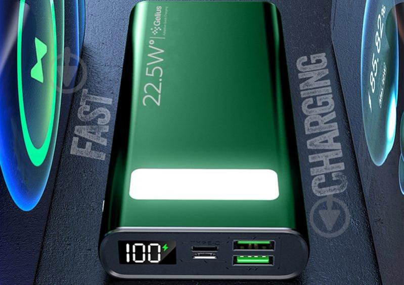 Повербанк Gelius Lightstone GP-PB300i 20000 mAh green (00000099033) - фото 4