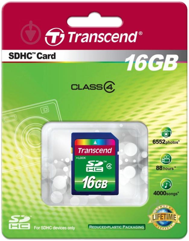 Карта памяти Transcend SDHC 16GB (TS16GSDHC4) - фото 2