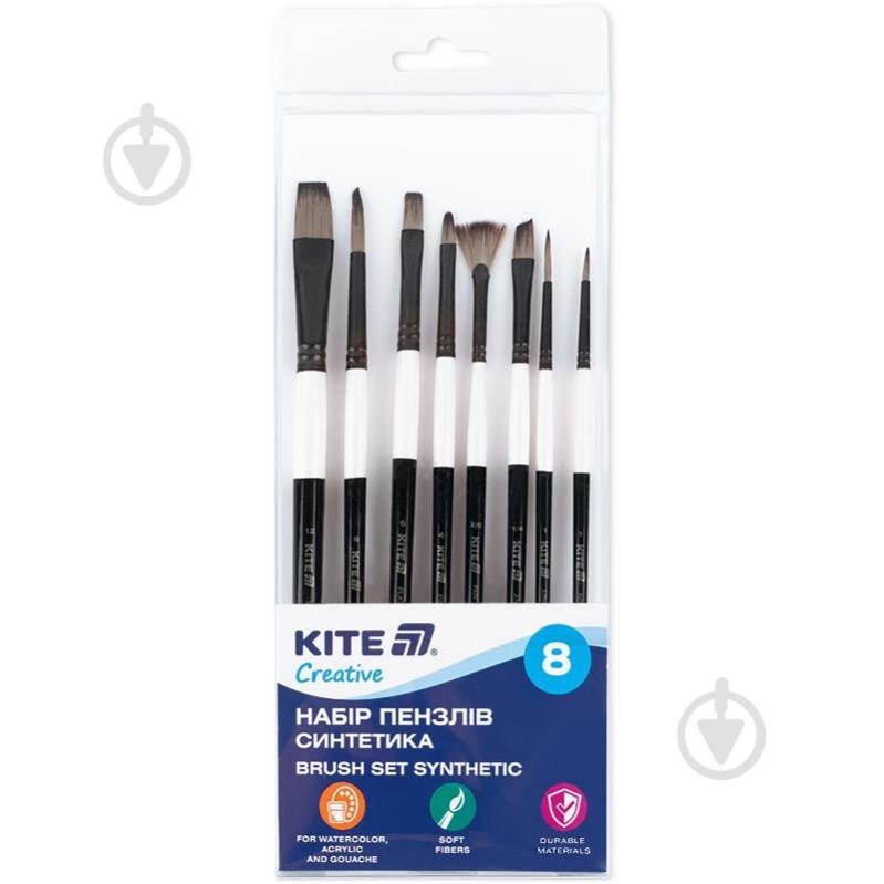 Набір пензлів синтетика 8 шт. Creative K-331 KITE - фото 1