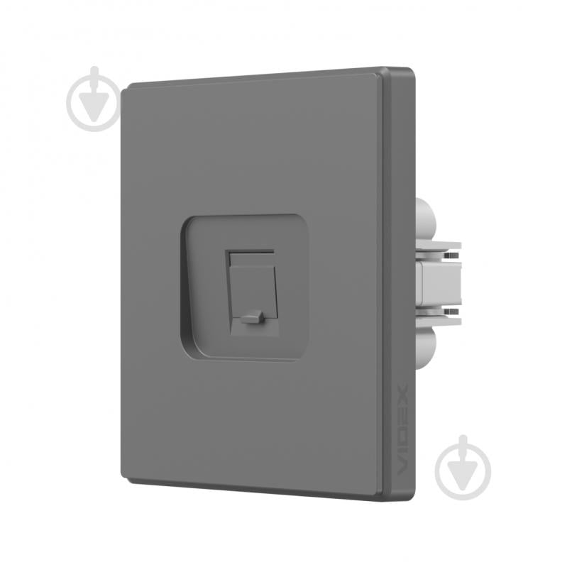 Розетка компьютерная компьютерная оконечная IP20 графит матовый 28896 - фото 1