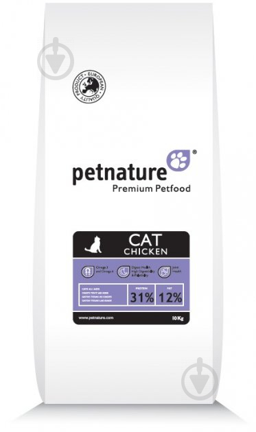 Корм сухой для взрослых кошек PET NATURE Adult Курица и рис 2 кг - фото 1