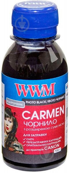 Чорнило WWM CANON UNIVERSAL CARMEN 100g Photo Black (CU/PB-2) black - фото 1