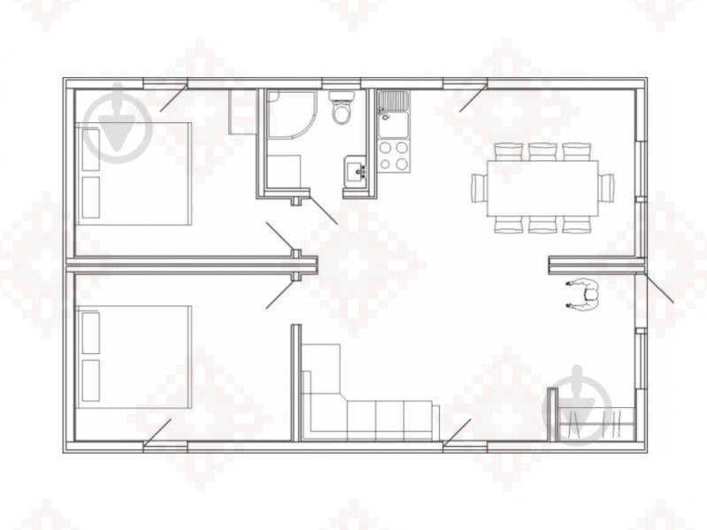 Модульний будинок дерев'яний MODEL72 72 м² (два модуля) - фото 6