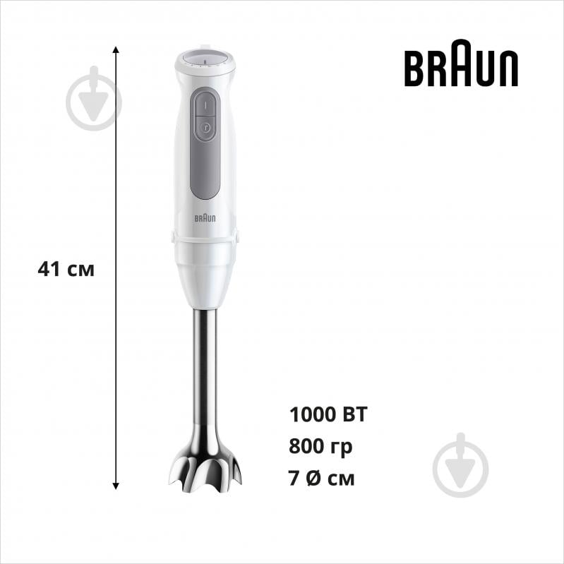 Блендер ручной Braun MultiQuick 5 Pro MQ 50001MWH - фото 7