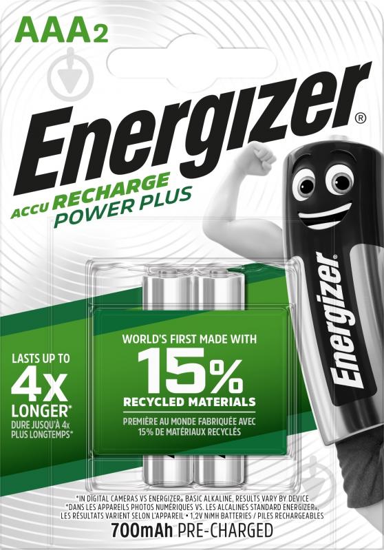 Акумулятор Energizer Rech Power Plus 700 FSB2 AAA (мізинчикові) 2 шт. (E300626500) - фото 1