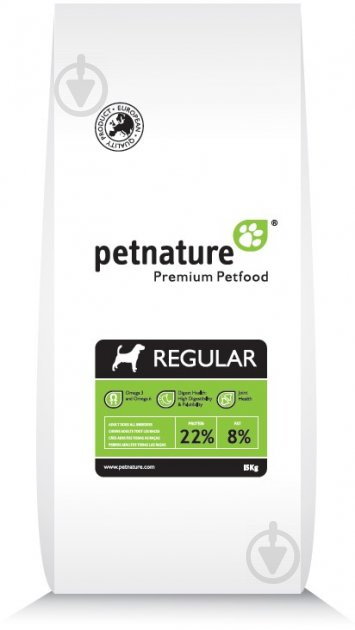 Корм сухий для дорослих собак для усіх порід PET NATURE Adult Regular Курка 15 кг - фото 1