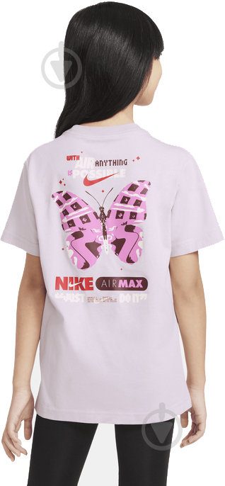 Футболка Nike G NSW TEE BOY MAX BUTTERFLY FN9688-019 р.M бежевый - фото 2