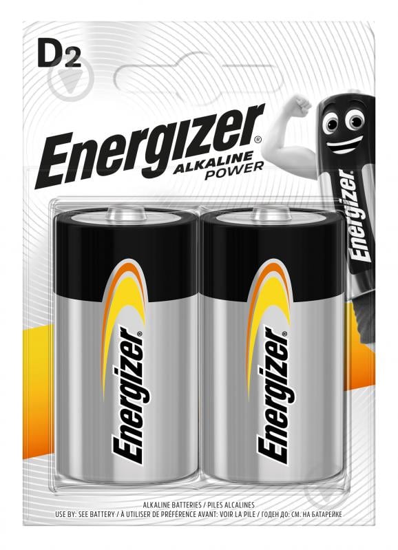 Батарейка Energizer Alk Power D (R20, 373) 2 шт. (E300152200) - фото 1