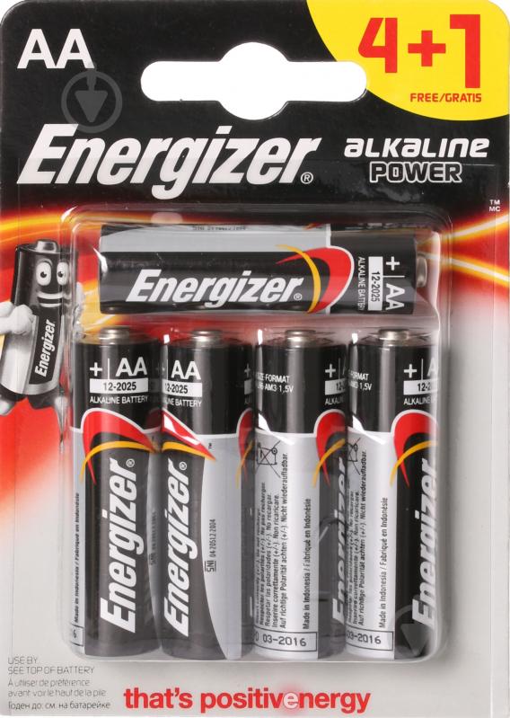 Батарейка Energizer Power E95 AA (пальчиковые) 5 шт. (E300483500) - фото 1