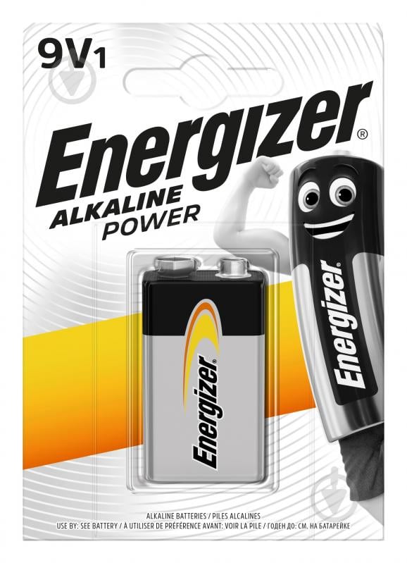 Батарейка Energizer Alk Power 6LR61/крона 1 шт. (9V FSB1) - фото 1