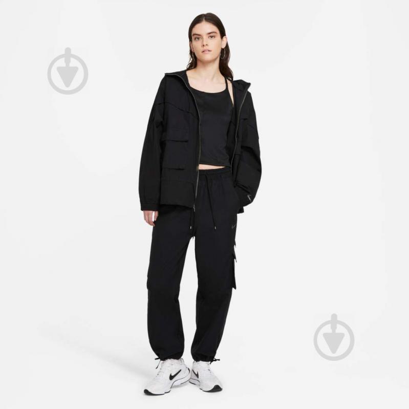 Ветровка женская демисезонная Nike W NSW ICN CLSH JKT WR CANVAS CZ9328-010 р.L черная - фото 8