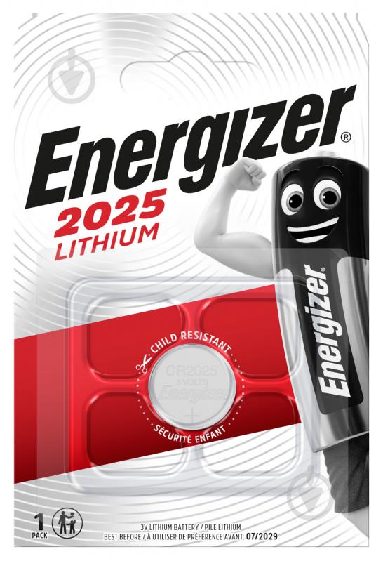 Батарейка Energizer Lithium CR2025 1 шт. (638709) - фото 1