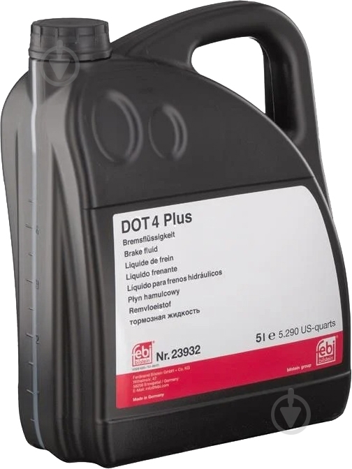 Тормозная жидкость FEBI BILSTEIN DOT-4+ 5 л (23932) - фото 1 Тормозная жидкость FEBI BILSTEIN DOT-4+ 5 л (23932) - фото 1