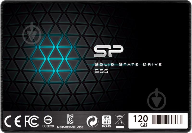 SSD-накопичувач Silicon Power Slim S55 120GB 2,5" SATA III TLC (SP120GBSS3S55S25) - фото 1