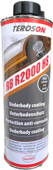 Антикор Henkel для днища TEROSON RB R2000 HS BK 1000 мл черный - фото 1