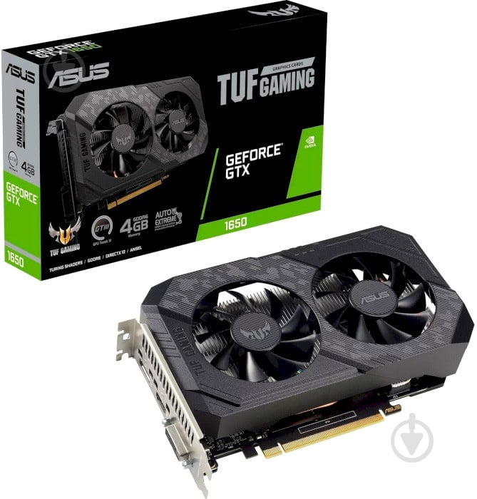 Видеокарта Asus GeForce GTX 1650 TUF-GTX1650-4GD6-P-V2-GAMING 4GB GDDR6 128bit (90YV0GX3-M0NA00) - фото 1