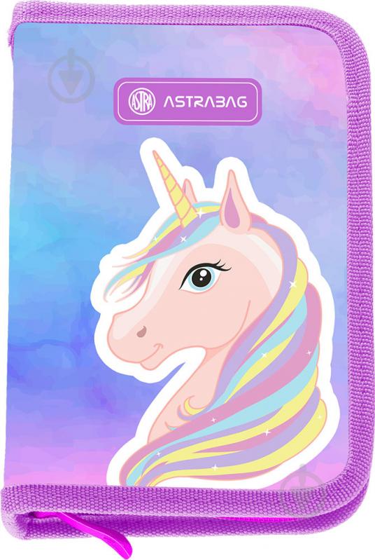 Пенал школьный AC1 PINK UNICORN ASTRABAG розовый - фото 1