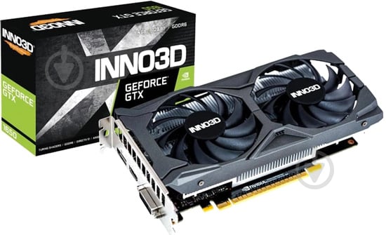 Видеокарта Inno3D GeForce GTX 1650 Twin X2 OC 4GB GDDR6 128bit (N16502-04D6X-171330N) - фото 1