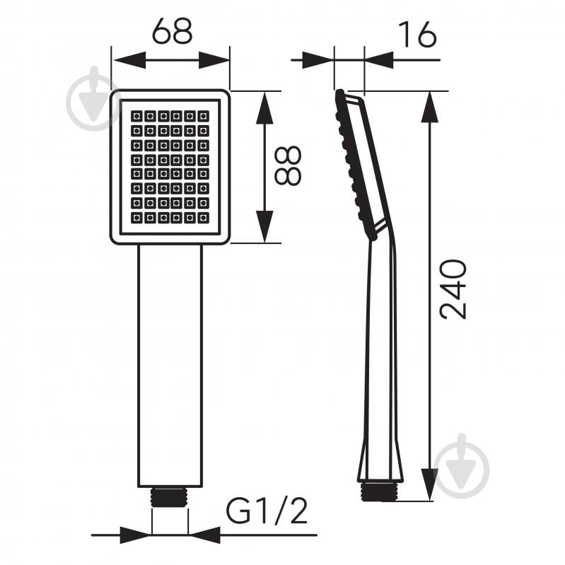 Ручной душ Ferro Sinus Black S170BL-B - фото 2