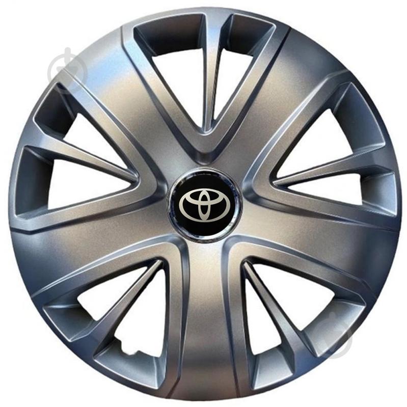 Колпак для колес SJS Toyota 341 R15" 4 шт. серебряный - фото 1