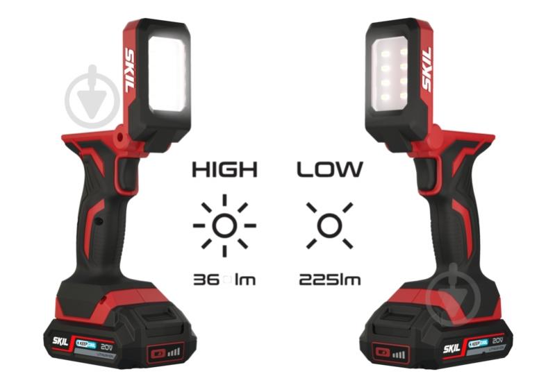 Фонарь SKIL 360 Lm красно-черный VA1E3155CA - фото 5