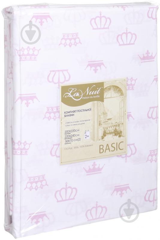 Комплект постельного белья Basic Корона 1.5 розовый La Nuit - фото 2