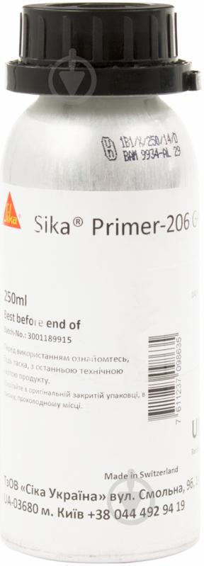 Грунтовка черная Primer-206 G+P Sika 250 мл - фото 1 Грунтовка черная Primer-206 G+P Sika 250 мл - фото 1