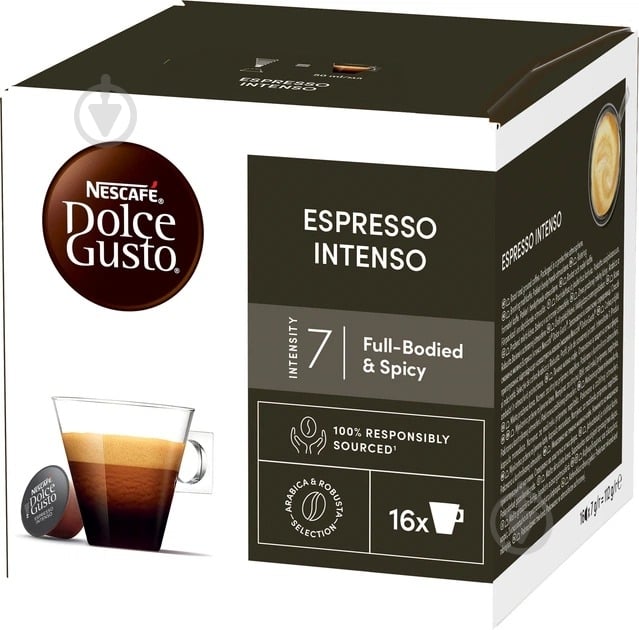 Кава в капсулах Nescafe Dolce Gusto Espresso Intenso 16х7г - фото 3 Кава в капсулах Nescafe Dolce Gusto Espresso Intenso 16х7г - фото 3