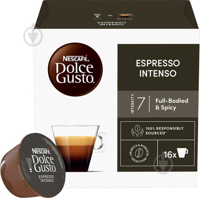 Кава в капсулах Nescafe Dolce Gusto Espresso Intenso 16х7г - фото 2 Кава в капсулах Nescafe Dolce Gusto Espresso Intenso 16х7г - фото 2