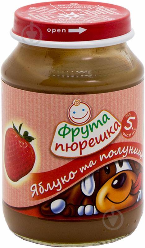 Пюре Фрута Пюрешка Яблоко и клубника 190 г 8595139766535 - фото 1