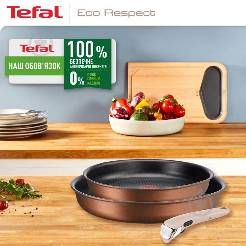 Набір сковорід Ingenio Eco Respect 22 см / 26 см зі знімною ручкою L6759103 Tefal - фото 8