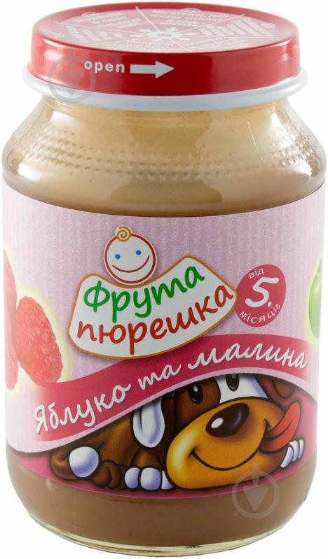 Пюре Фрута Пюрешка Яблуко та малина 190 г 8595139766542 - фото 1