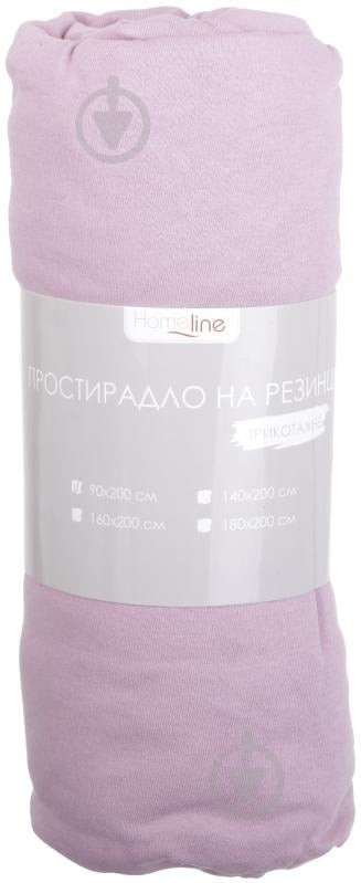 Простынь на резинке трикотажная 90x200 см розовый Homeline - фото 3