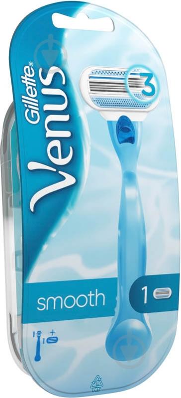 Станок для бритья Gillette Venus Smooth со сменным картриджем 1 шт. - фото 3