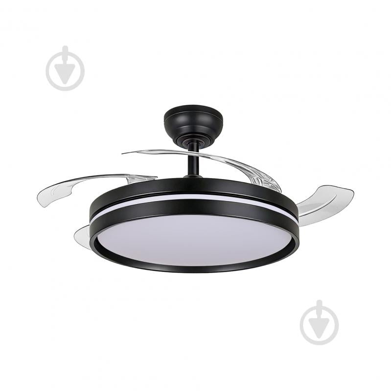 Люстра-вентилятор Videx 60 Вт LED-модуль чорний 29185 - фото 1