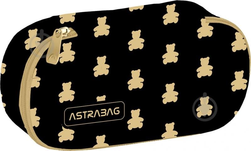 Пенал школьный AC6 GOLDEN TEDDY ASTRABAG черный/с принтом - фото 1