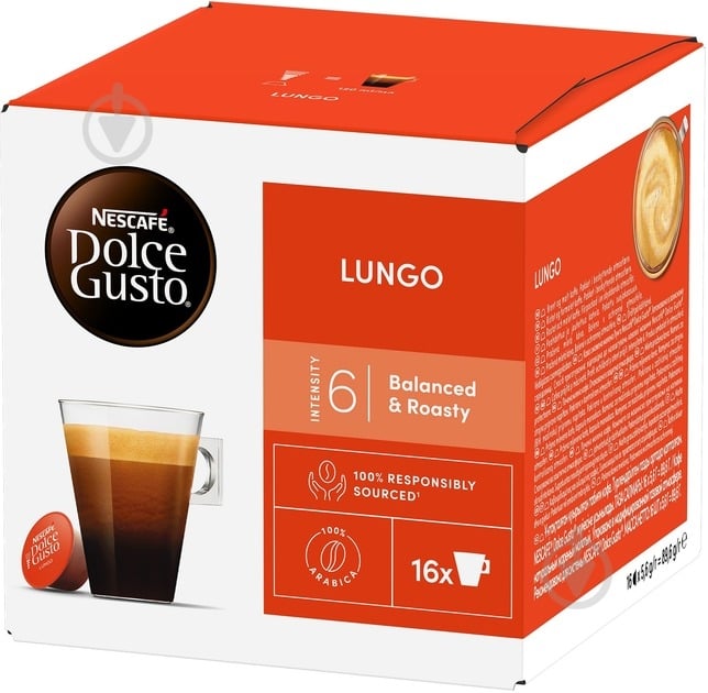 Кофе в капсулах Nescafe Dolce Gusto Lungo 16х5,6г - фото 3
