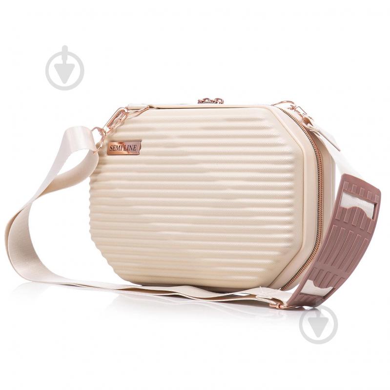 Б'юті-кейс SEMI LINE бежевий T5820-1 - фото 1 Б'юті-кейс SEMI LINE бежевий T5820-1 - фото 1