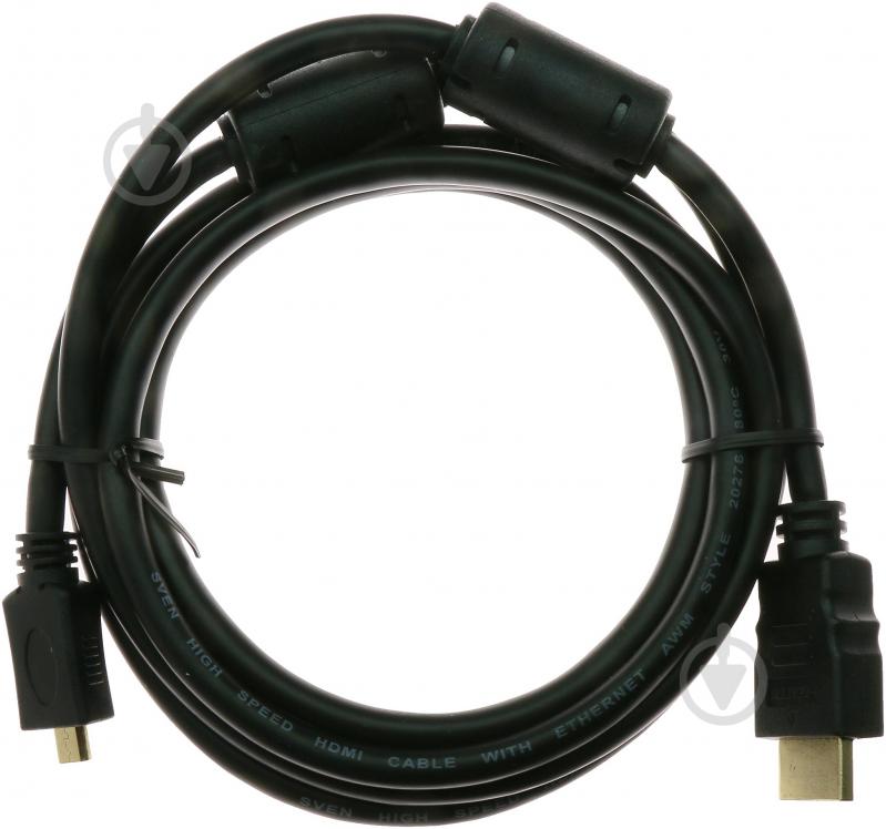 Кабель Sven HDMI – microHDMI 1 м чорний (HDMI-Micro HDMI 19M-) - фото 1