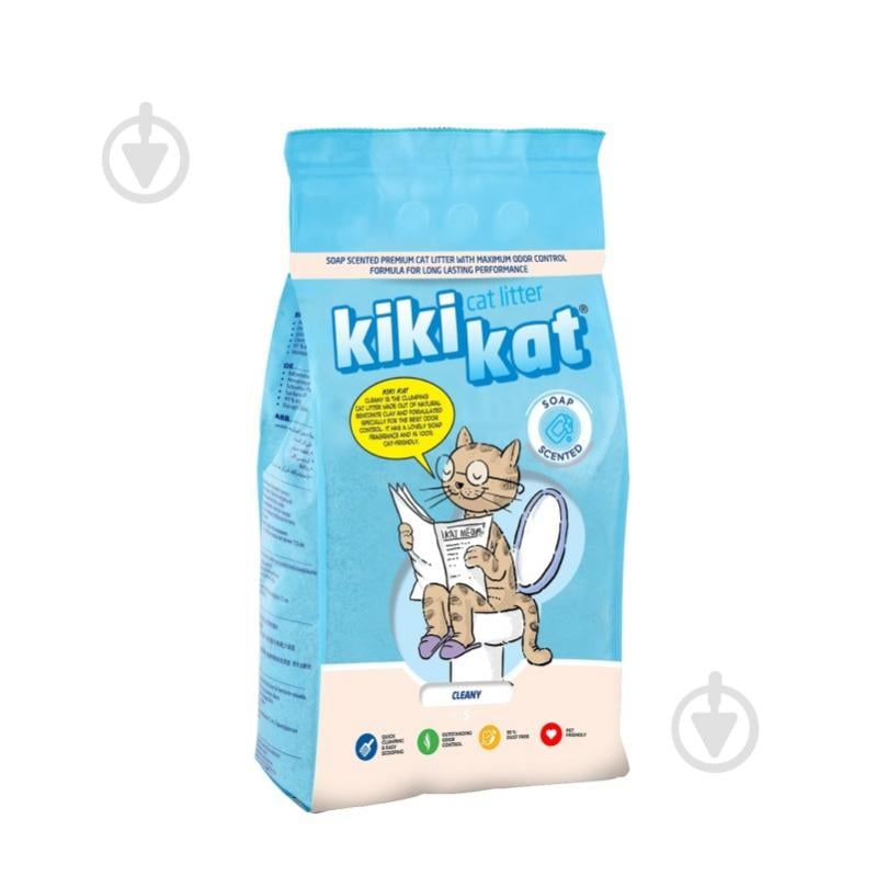 Наповнювач бентонітовий Kikikat Cat Litter 5 л без ароматизатора - фото 2