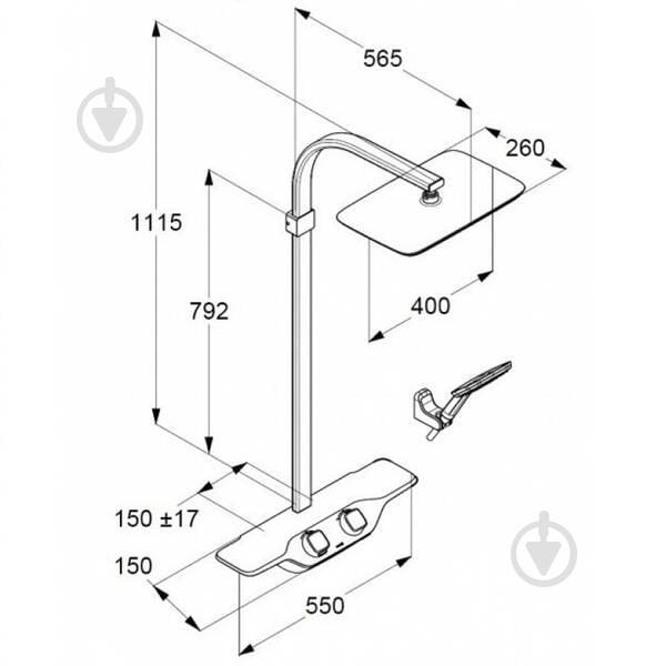 Душевой гарнитур Kludi COCKPIT Discovery - фото 2 Душевой гарнитур Kludi COCKPIT Discovery - фото 2