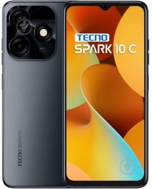 Смартфон Tecno Spark 10C (KI5k) 4/128GB meta black (4895180798153) - фото 1