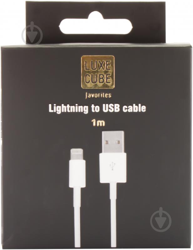 Кабель Luxe Cube 1 м белый (LIGHTNING TO USB WHITE) - фото 2