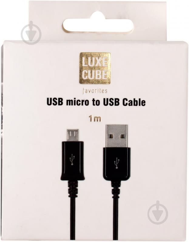 Кабель Luxe Cube USB USB MICRO to USB Черный черный (USB MICRO TO USB BLACK) - фото 2