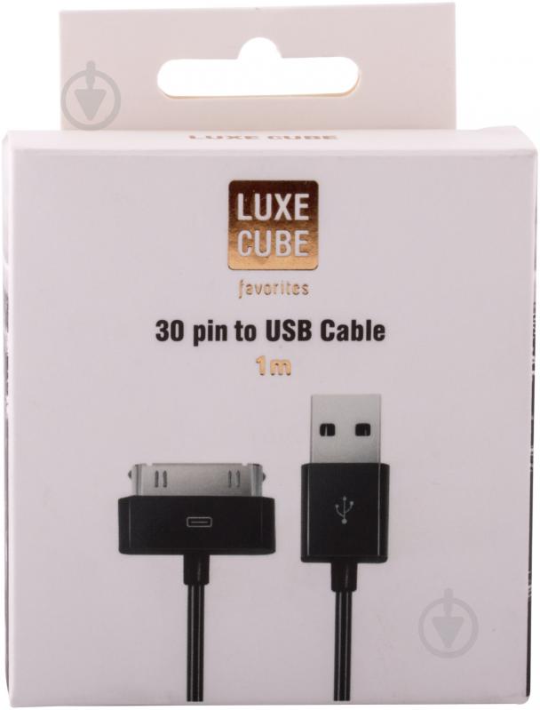 Кабель Luxe Cube 1 м чорний (30PIN TO USB BLACK) - фото 1