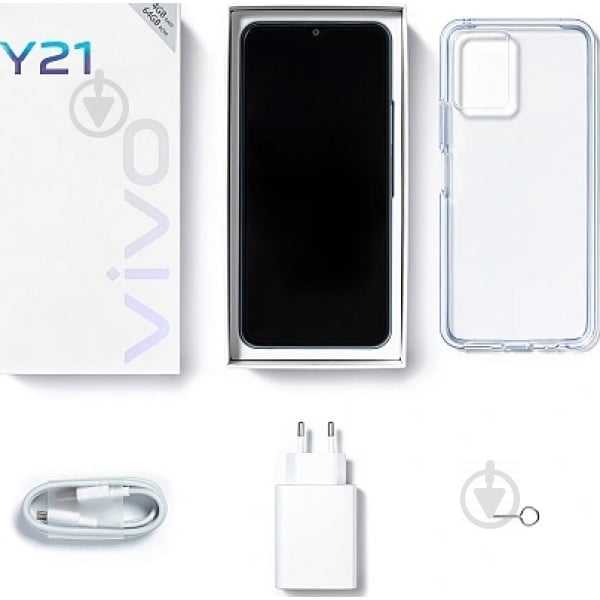 Смартфон Vivo Y21 4/64GB metallic blue - фото 14