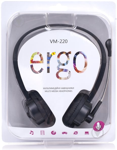 Гарнітура Ergo VM-220 black - фото 3