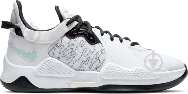 Кроссовки Nike PG 5 CW3143-100 р.42,5 белые - фото 1 Кроссовки Nike PG 5 CW3143-100 р.42,5 белые - фото 1