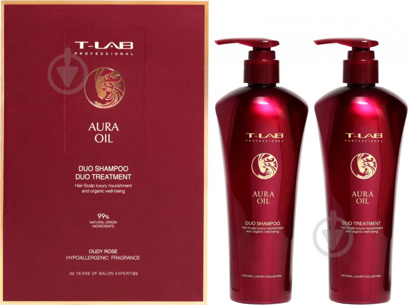 Набор подарочный T-LAB Professional Aura Oil Duo (шампунь, 300 мл+кондиционер, 300 мл) - фото 1 Набор подарочный T-LAB Professional Aura Oil Duo (шампунь, 300 мл+кондиционер, 300 мл) - фото 1
